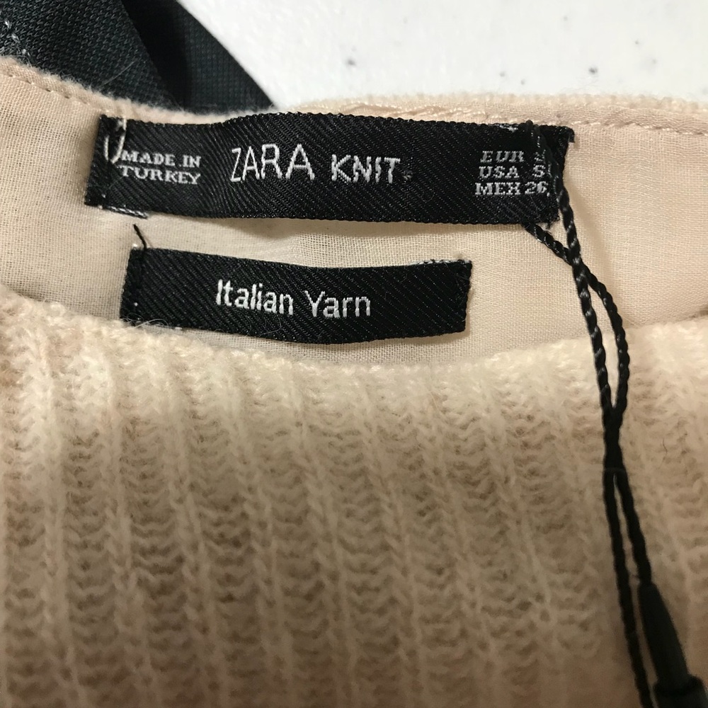 New Zara Knit Italian Yarn Womens Sweater Small - Picture 3 of 8